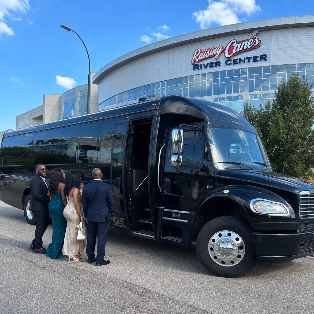 Rent a Bus to Raising Cane's River Center