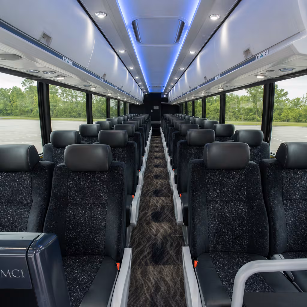 40-56 Passenger Charter Bus Interior