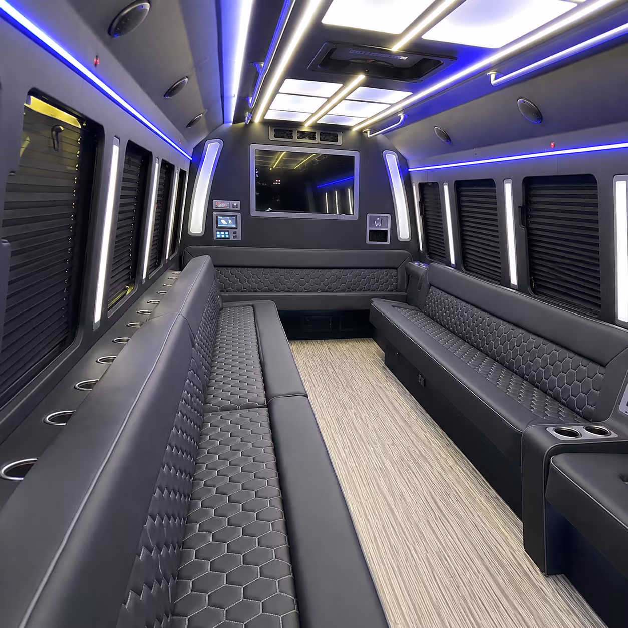 Baton Rouge Birthday, Sweet 16, & Quinceañera Transportation party bus exterior