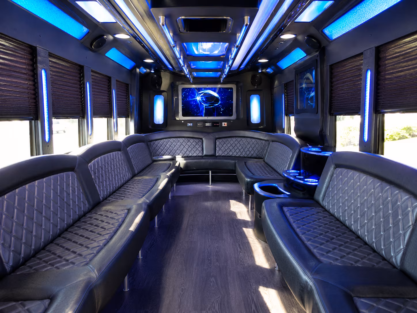Baton Rouge Concert & Music Festival Transportation party bus interior