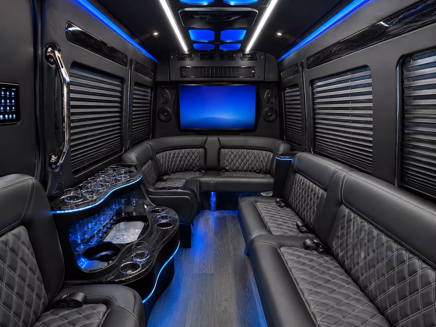 Baton Rouge School Event Transportation party bus exterior