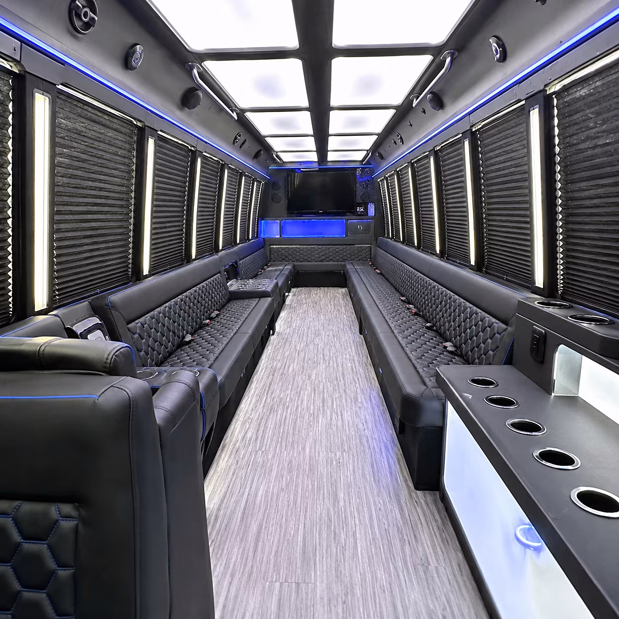 Baton Rouge Winery Tour & Pub Crawl Transportation party bus interior