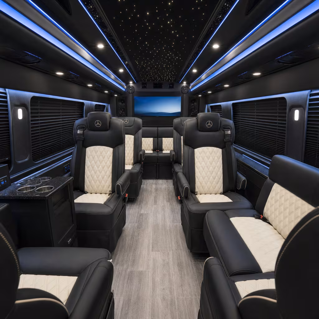 Sprinter Van Rental with Driver Interior